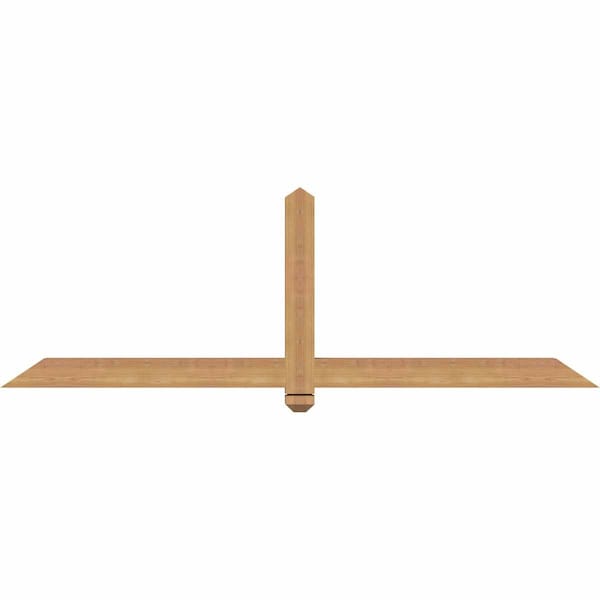 Ekena Millwork Eugene Smooth Timber Gable Bracket, Western Red Cedar, 72"W x 24"H x 3 1/2"D x 3 1/2"F, 8/12 Pitch GBW072X24X0404EUG00SWR - main